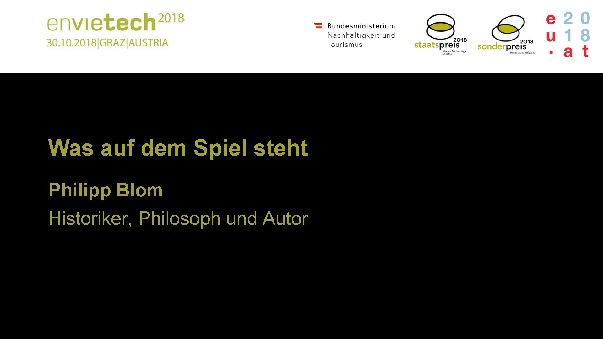 Was auf dem Spiel steht Philipp Blom Historiker, Philosoph und Autor 