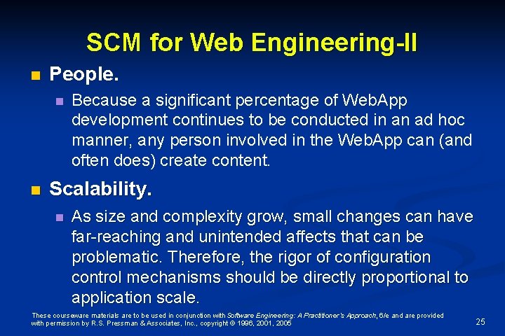 Software Engineering A Practitioners Approach 6e Chapter 27
