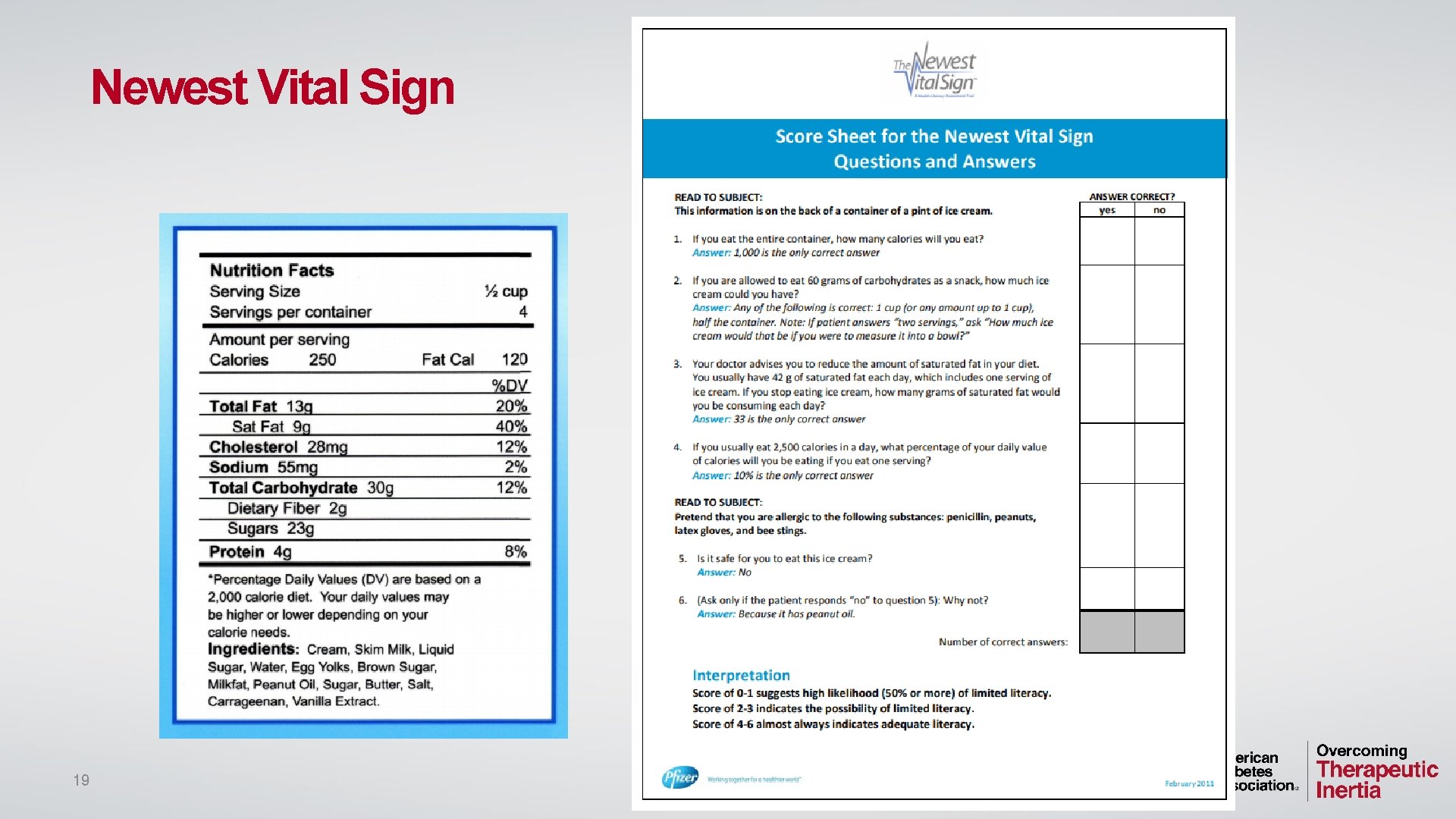 Newest Vital Sign 19 