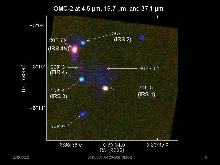 OMC-2 at 4. 5 µm, 19. 7 µm, and 37. 1 µm (IRS 2)