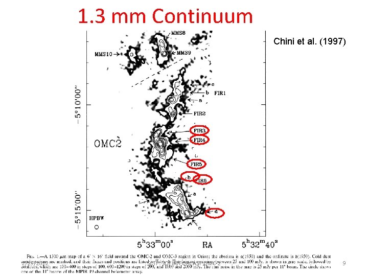 1. 3 mm Continuum Chini et al. (1997) 2/29/2012 SCTF: SOFIA/FORCAST OMC-2 9 