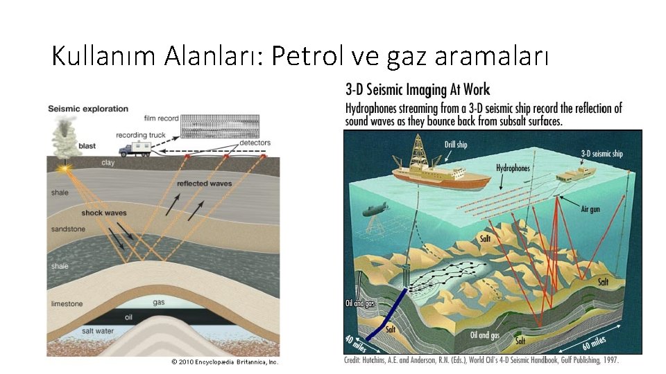 Kullanım Alanları: Petrol ve gaz aramaları 