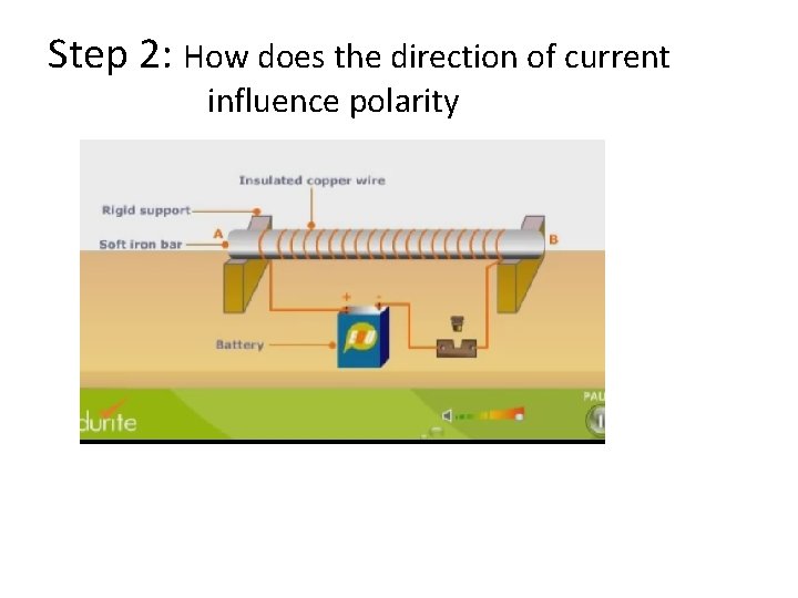 Step 2: How does the direction of current influence polarity 