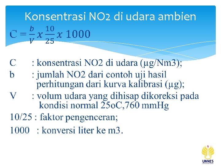 Konsentrasi NO 2 di udara ambien 