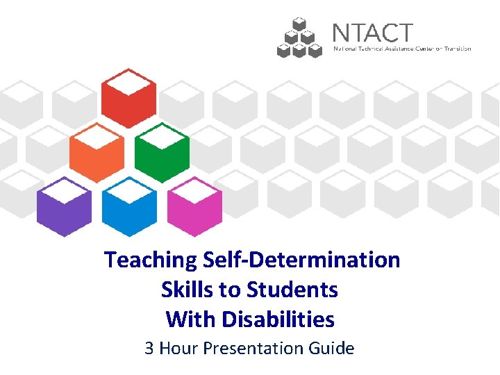 Teaching Self-Determination Skills to Students With Disabilities 3 Hour Presentation Guide 