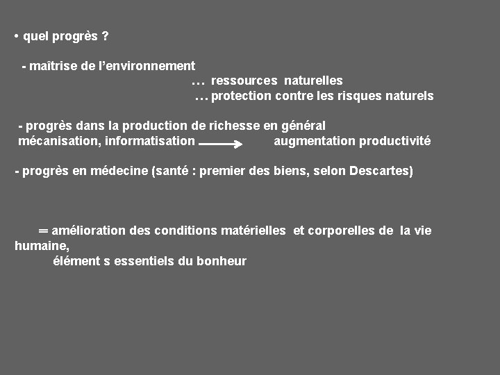  • quel progrès ? - maîtrise de l’environnement … ressources naturelles … protection