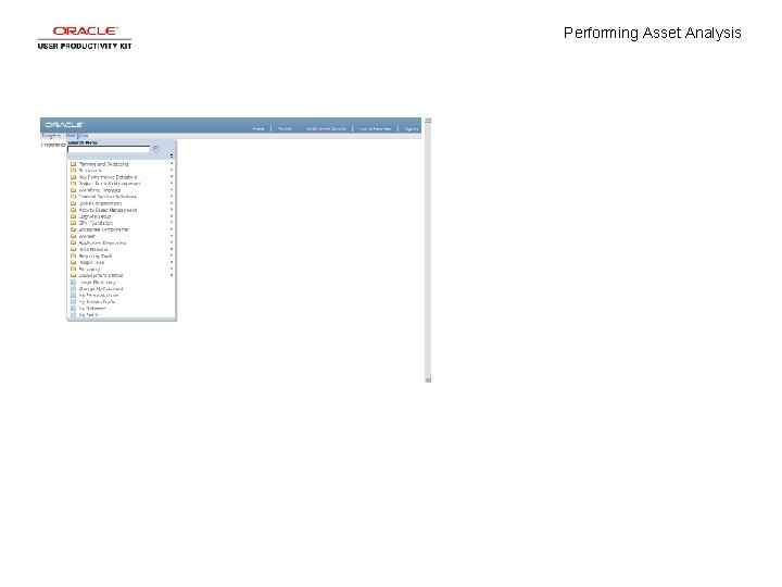 Performing Asset Analysis 