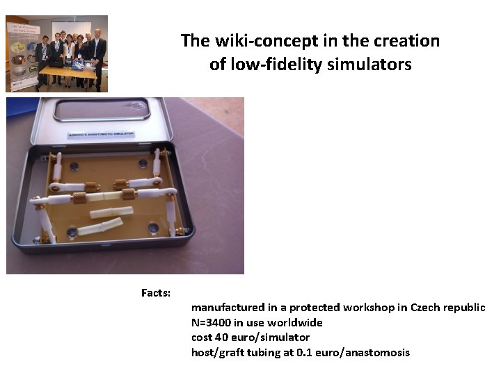 The wiki-concept in the creation of low-fidelity simulators Facts: manufactured in a protected workshop