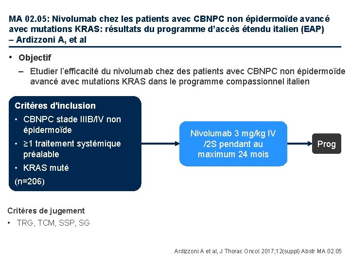 MA 02. 05: Nivolumab chez les patients avec CBNPC non épidermoïde avancé avec mutations