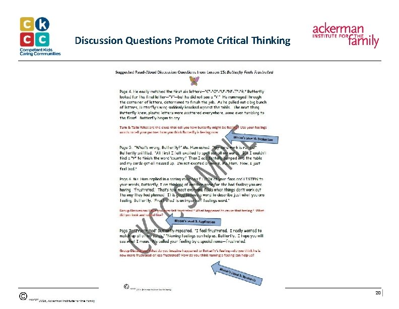 Discussion Questions Promote Critical Thinking 20 Discussion Questions Promote Critical Thinking 20