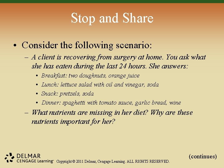 Stop and Share • Consider the following scenario: – A client is recovering from Stop and Share • Consider the following scenario: – A client is recovering from