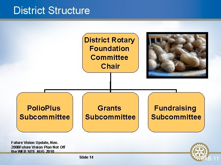 District Structure District Rotary Foundation Committee Chair Polio. Plus Subcommittee Grants Subcommittee Fundraising Subcommittee