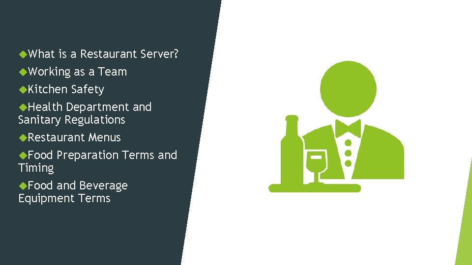  What is a Restaurant Server? Working as a Team Kitchen Safety Health Department