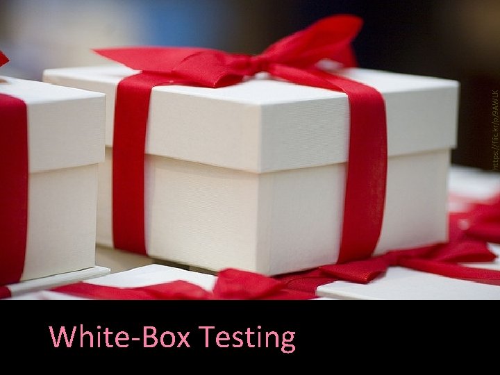 White-Box Testing https: //flic. kr/p/9 AWLK 