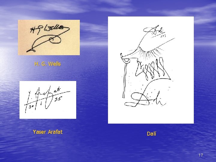 H. G. Wells Yaser Arafat Dalí 17 