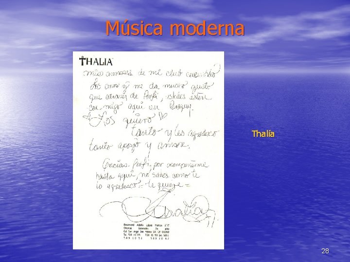 Música moderna Thalía 28 