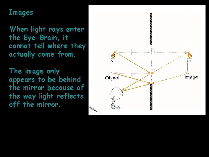 Images When light rays enter the Eye-Brain, it cannot tell where they actually come