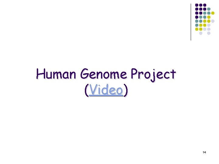 Human Genome Project (Video) 14 