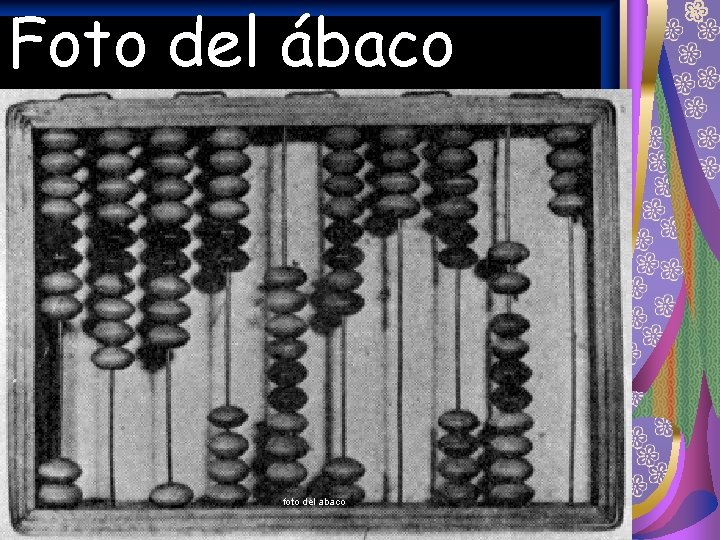 Foto del ábaco foto del abaco 