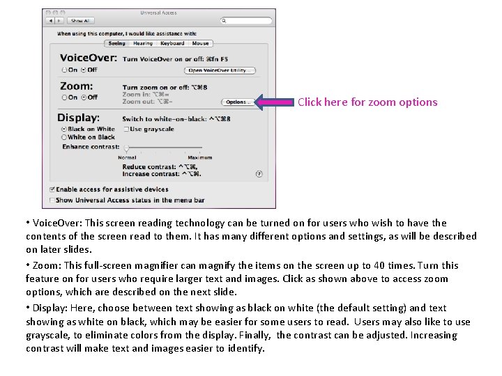 Click here for zoom options • Voice. Over: This screen reading technology can be Click here for zoom options • Voice. Over: This screen reading technology can be