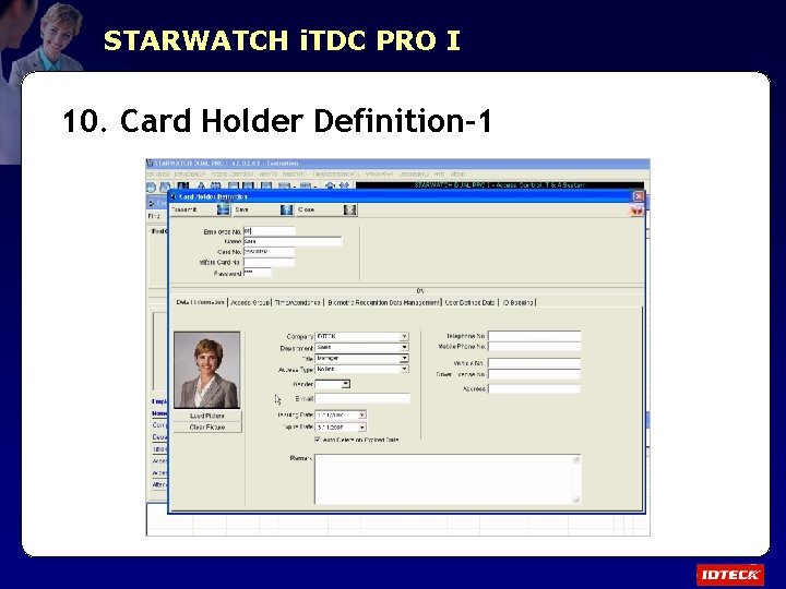 STARWATCH i. TDC PRO I 10. Card Holder Definition-1 