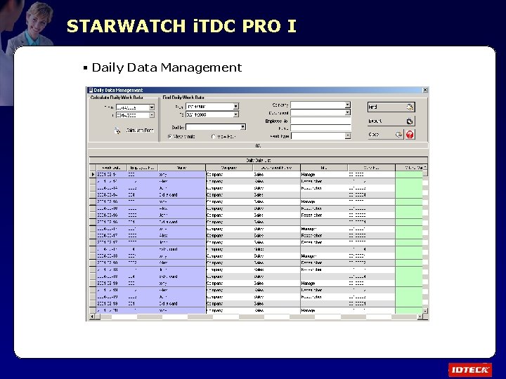 STARWATCH i. TDC PRO I Integrated Monitoring System Control Devices connected to Outputs §§§Daily