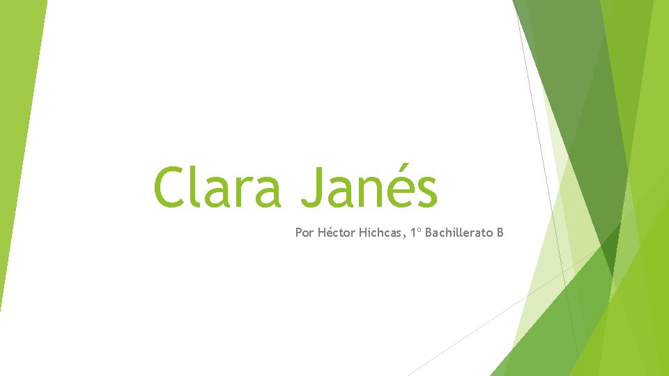 Clara Janés Por Héctor Hichcas, 1º Bachillerato B 