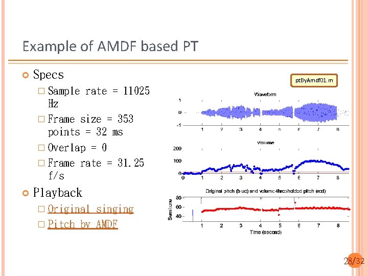 Example of AMDF based PT Specs � Sample pt. By. Amdf 01. m rate
