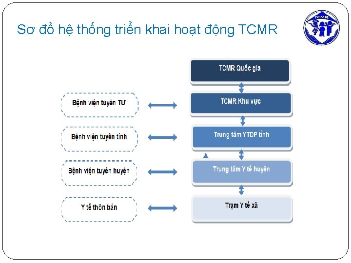 Sơ đồ hệ thống triển khai hoạt động TCMR 