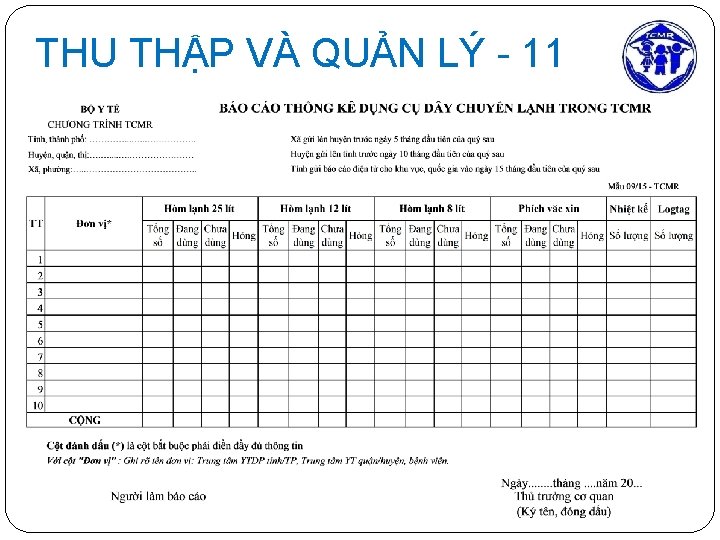 THU THẬP VÀ QUẢN LÝ - 11 