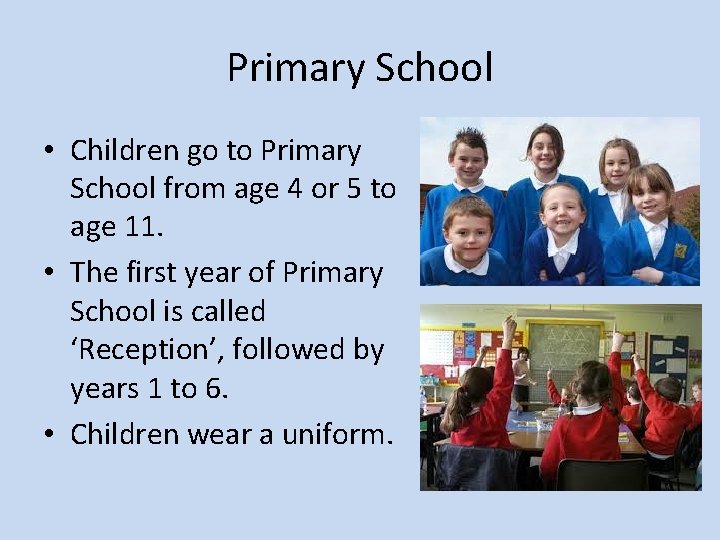 Education in England Nursery School or PreSchool Children