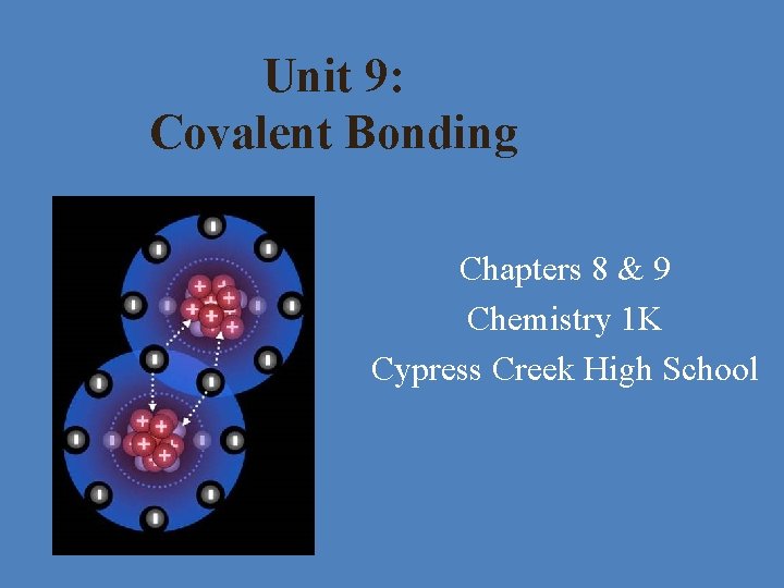 Unit 9 Covalent Bonding Chapters 8 9 Chemistry