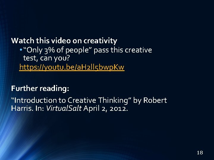 Watch this video on creativity • “Only 3% of people” pass this creative test, Watch this video on creativity • “Only 3% of people” pass this creative test,