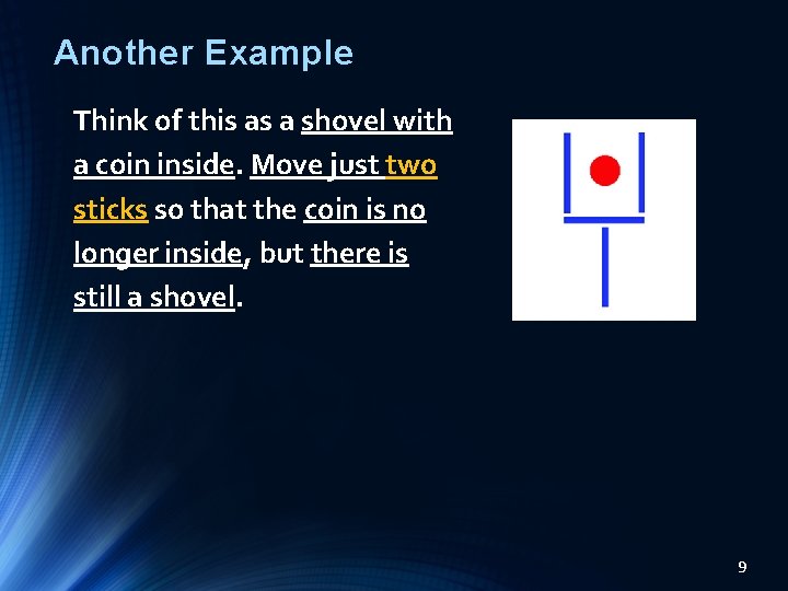 Another Example Think of this as a shovel with a coin inside. Move just Another Example Think of this as a shovel with a coin inside. Move just