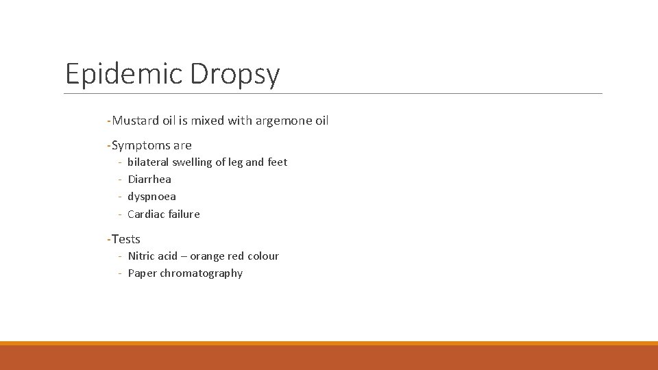 Epidemic Dropsy - Mustard oil is mixed with argemone oil - Symptoms are -