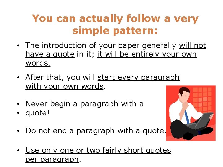 You can actually follow a very simple pattern: • The introduction of your paper
