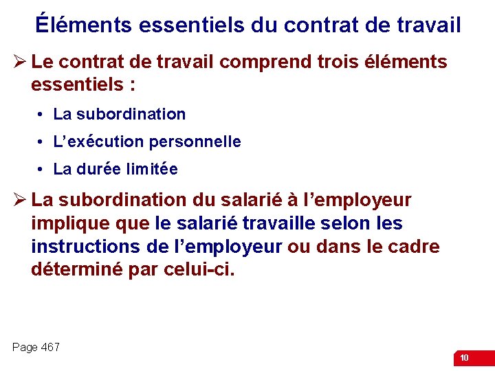 1 Contenu Le contrat individuel de travail prvu