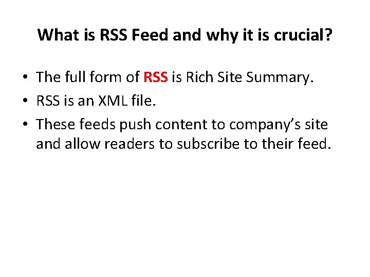 What is RSS Feed and why it is crucial? • The full form of
