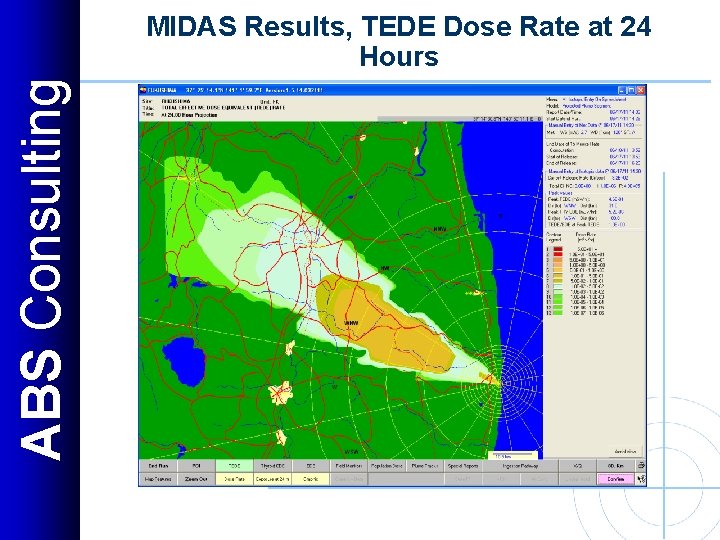 ABS Consulting MIDAS Results, TEDE Dose Rate at 24 Hours 