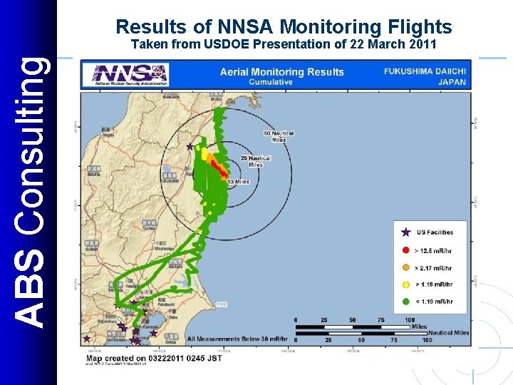 Results of NNSA Monitoring Flights ABS Consulting Taken from USDOE Presentation of 22 March