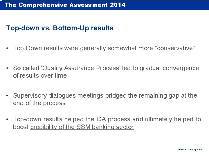 5. 2. Comparing and Top-Down results The Comprehensive Assessment 2014 Use as Rubric rubric 5. 2. Comparing and Top-Down results The Comprehensive Assessment 2014 Use as Rubric rubric