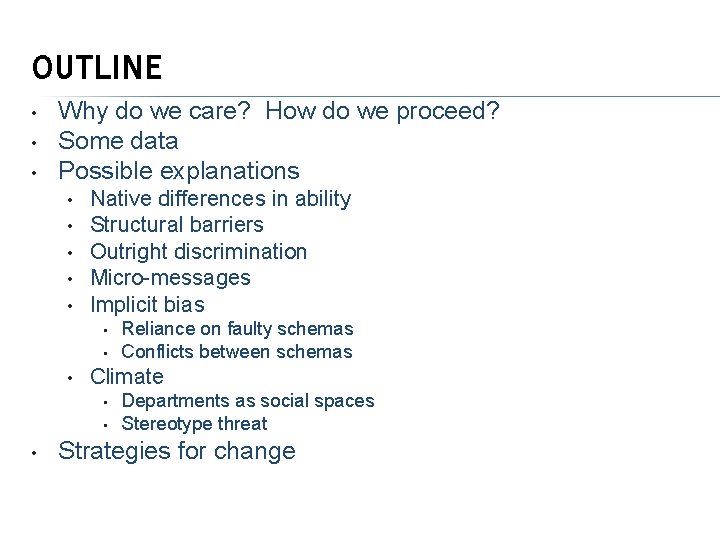 OUTLINE • • • Why do we care? How do we proceed? Some data