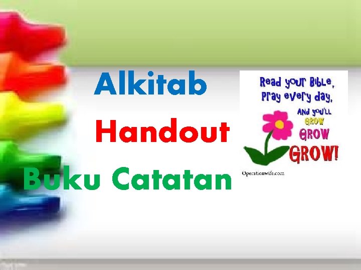 Alkitab Handout Buku Catatan 