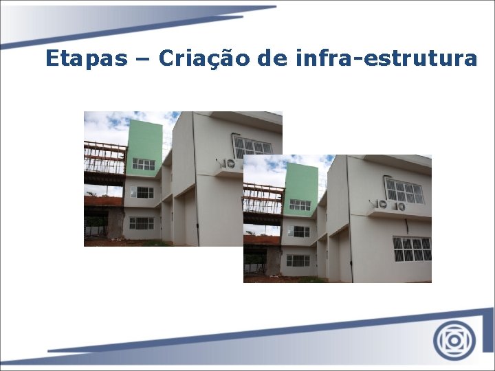 Etapas – Criação de infra-estrutura 