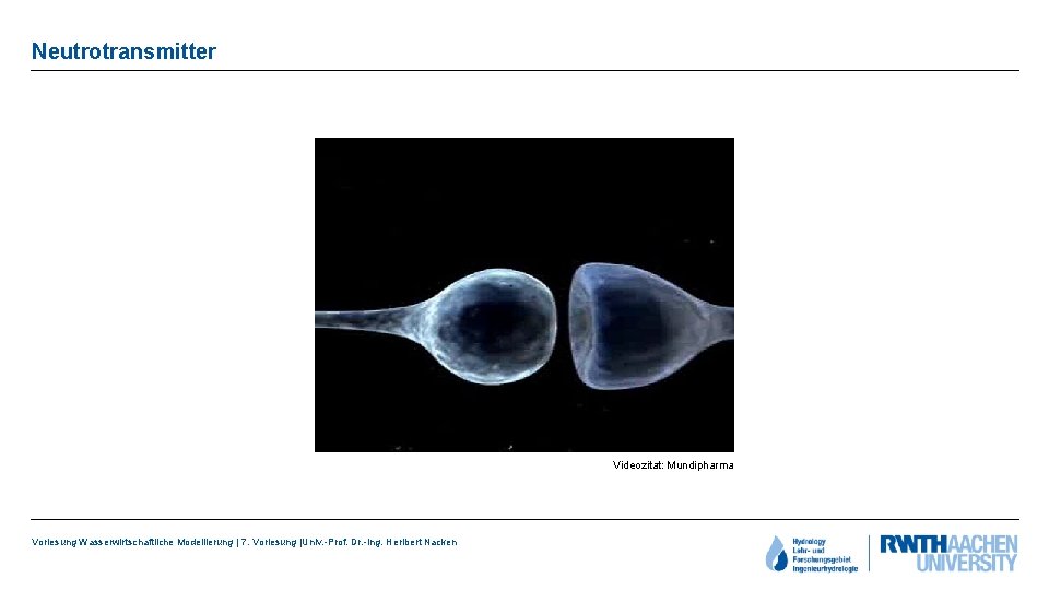 Neutrotransmitter Videozitat: Mundipharma Vorlesung Wasserwirtschaftliche Modellierung | 7. Vorlesung |Univ. -Prof. Dr. -Ing. Heribert