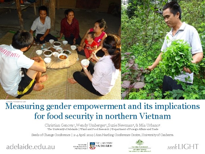 Measuring gender empowerment and its implications for food