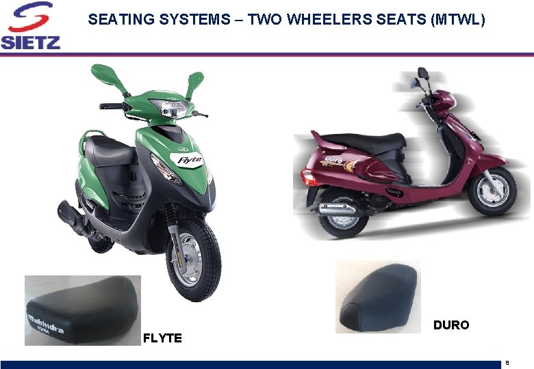 SEATING SYSTEMS – TWO WHEELERS SEATS (MTWL) FLYTE Sietz discussion document for Shigeru Kogyo