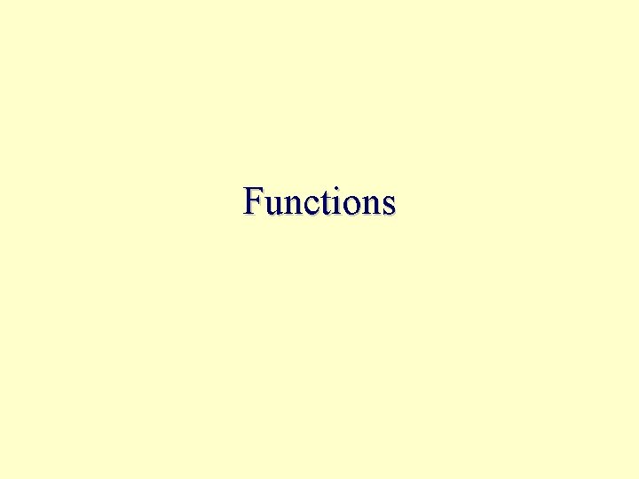 Functions 