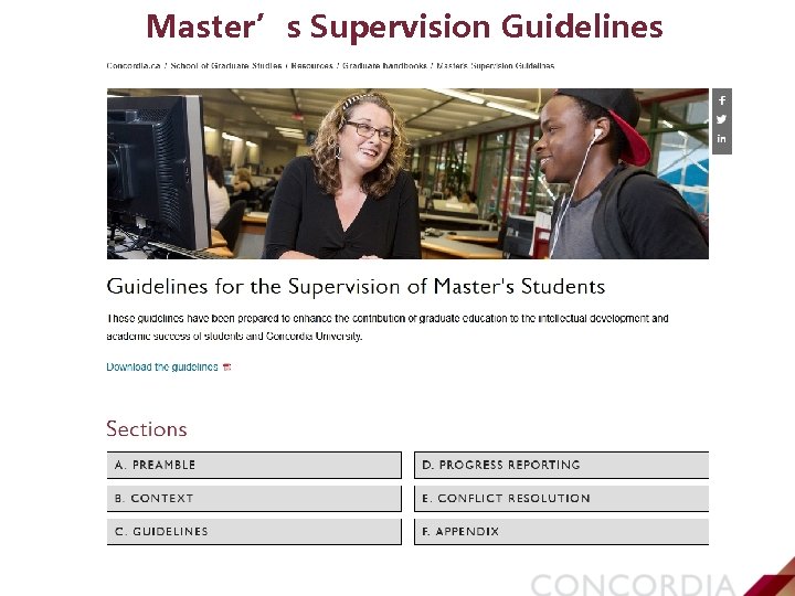 Master’s Supervision Guidelines 