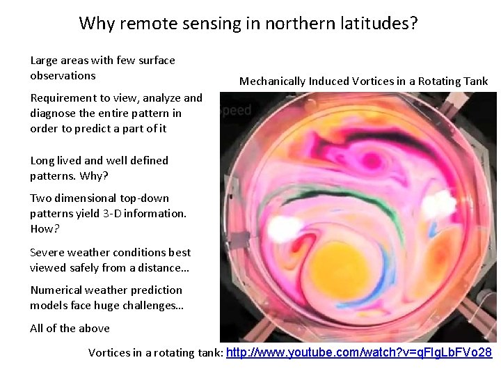 Why remote sensing in northern latitudes? Large areas with few surface observations Mechanically Induced